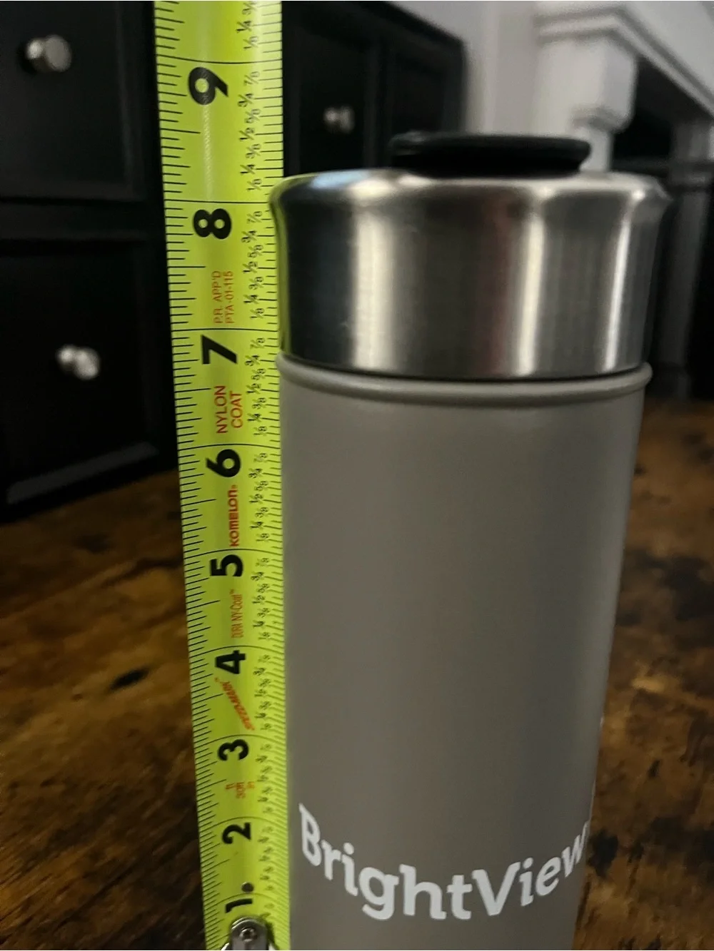 BrightView Stainless Steel Travel Bottle in Taupe